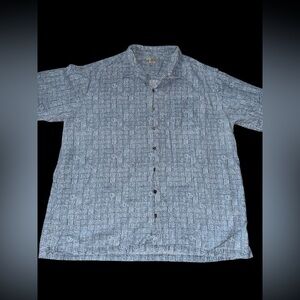 Mens Vintage LL Bean Casual Button Down Shirt Blue Size XXL Tall